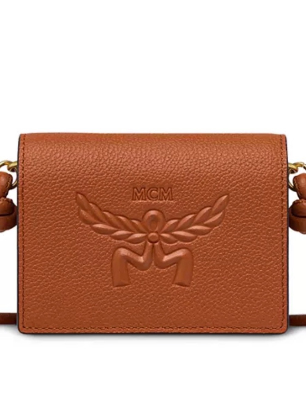 MCM Himmel Mini Leather Card Case with Strap Bag/ Includes Dustbag